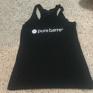 Pure barre black heathered tank
